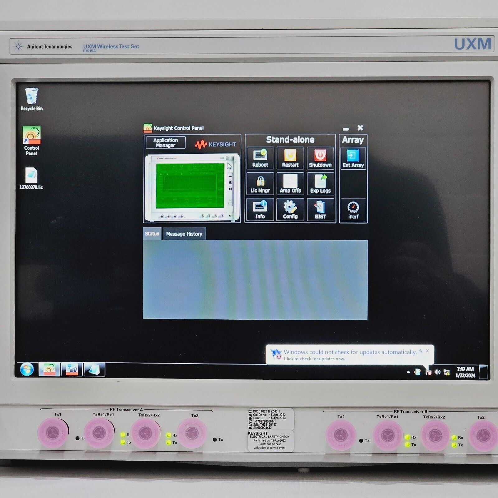 Keysight Agilent E7515A UXM Wireless Test Set w/ 504 506 C01 D01 300 MHz - 6 GHz