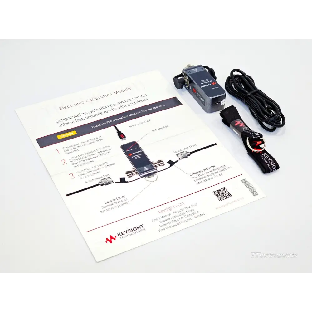 Keysight N7554A 2-port ECal module body detail showing manufacturer branding and markings