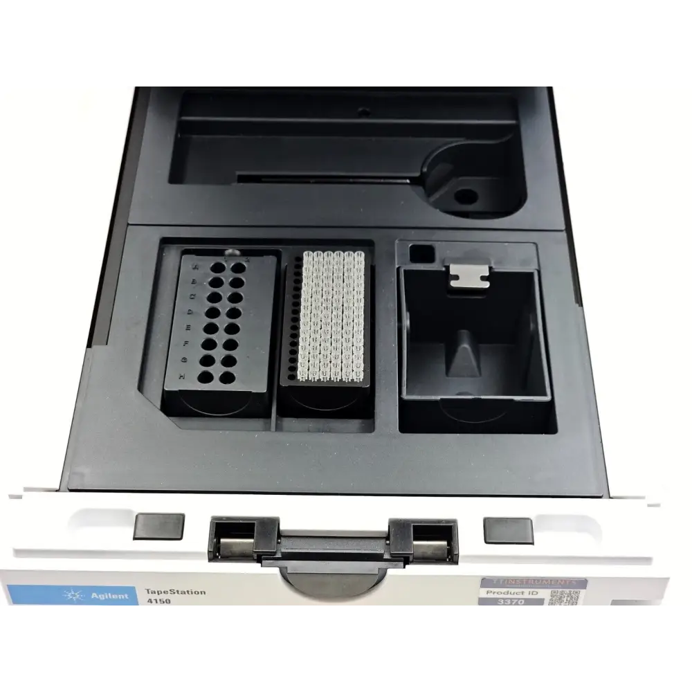 Agilent TapeStation 4150 G2992A serial and model label detail on instrument housing