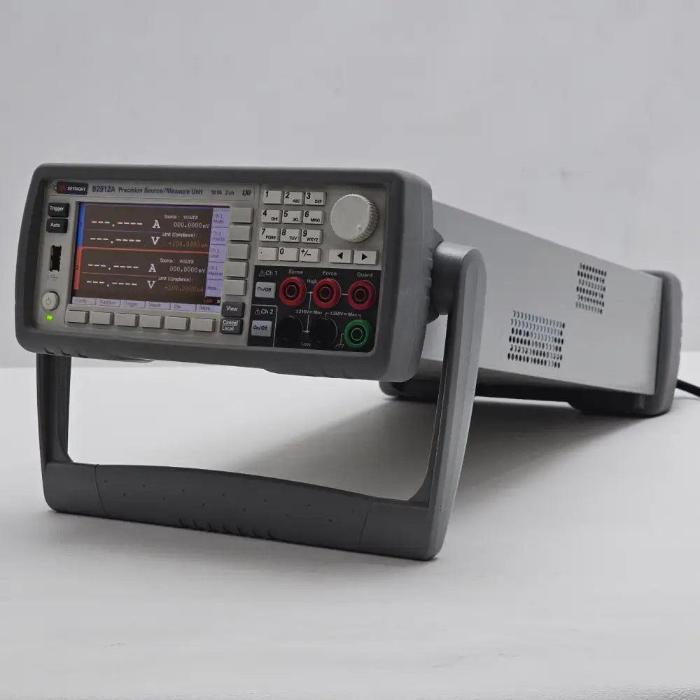 Keysight B2912A benchtop SMU rear panel with USB, LAN, GPIB and Digital I/O connectors