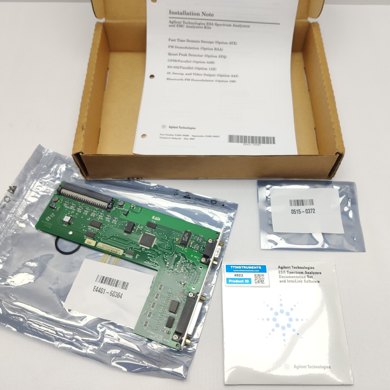 Keysight E4401-60364 Agilent E4401-20364 REV 002 Serial Parallel RS-232 Upgrade