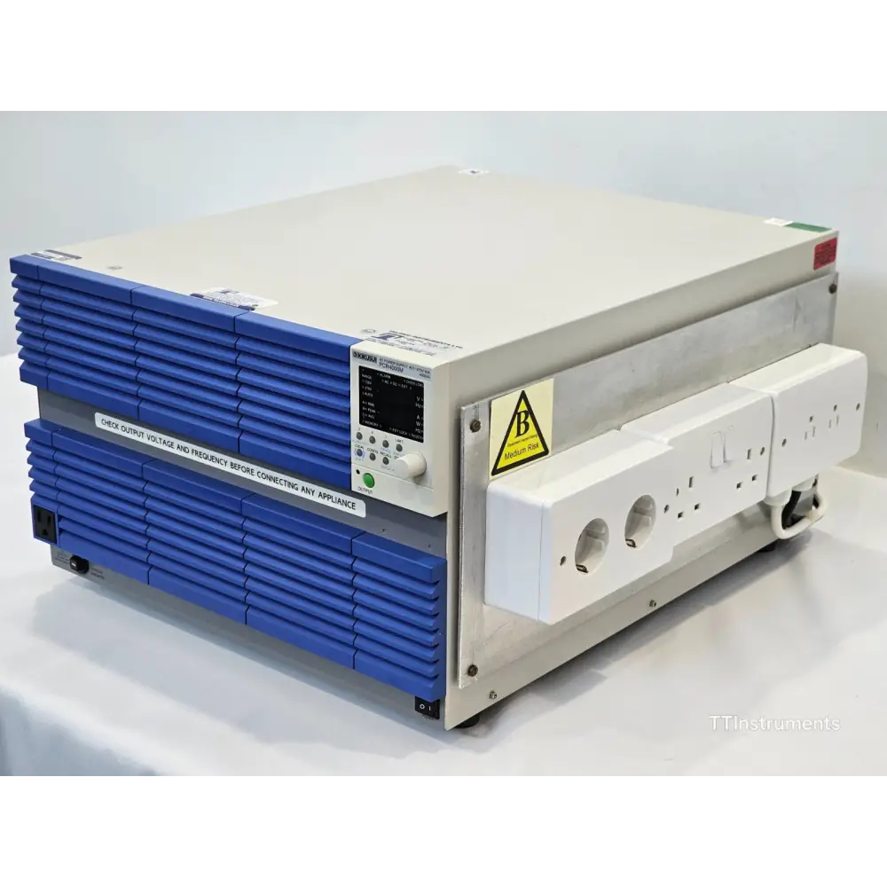 Kikusui PCR4000MA rear panel showing LAN, USB, output terminals and input connections