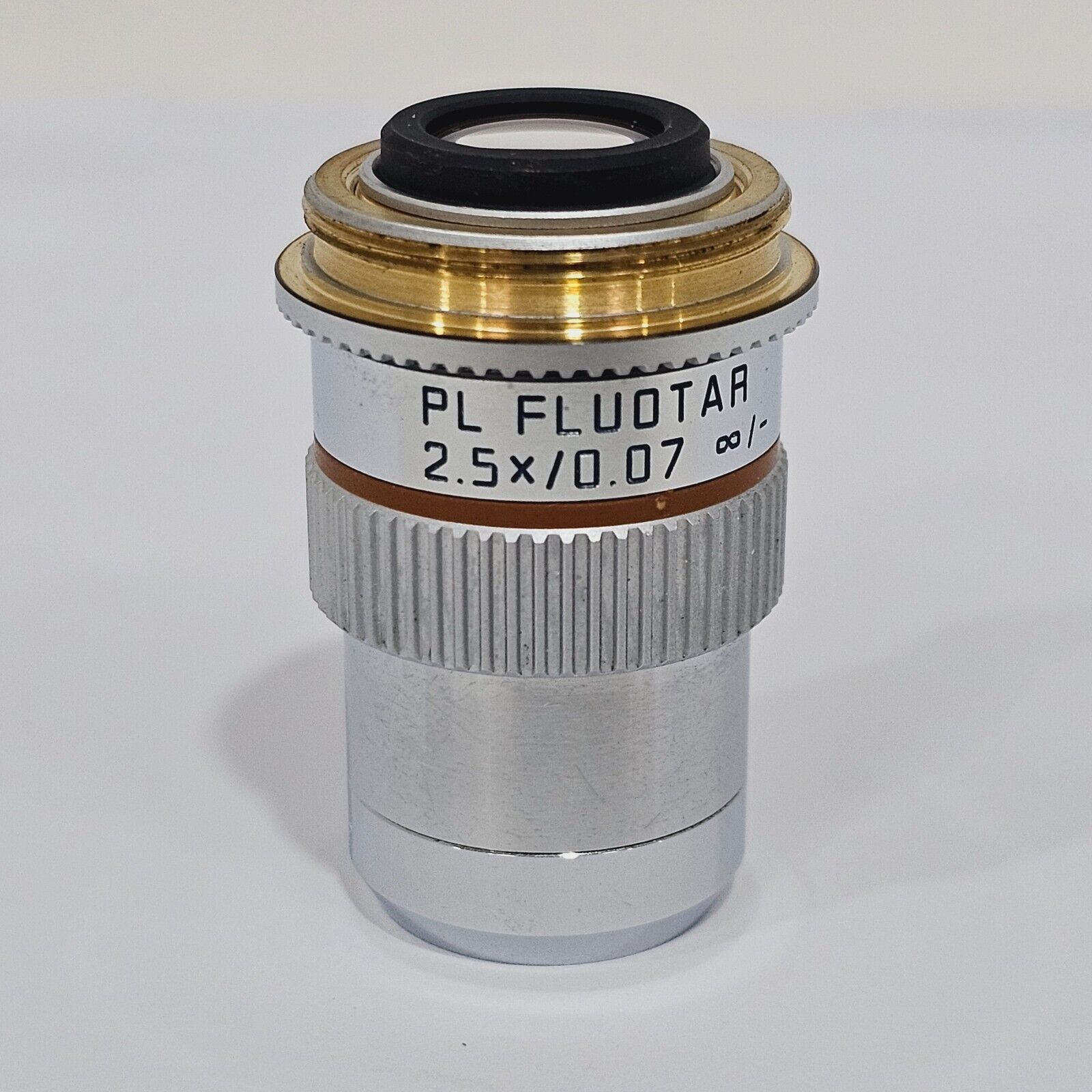Leica 567010 PL FLUOTAR 2.5x/0.07 ∞/- Microscope Objective Lens