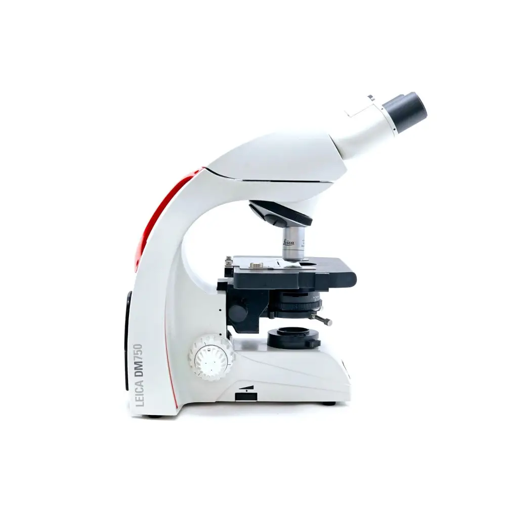 Leica DM750 objective nosepiece with HI PLAN 20x/0.40 objective installed