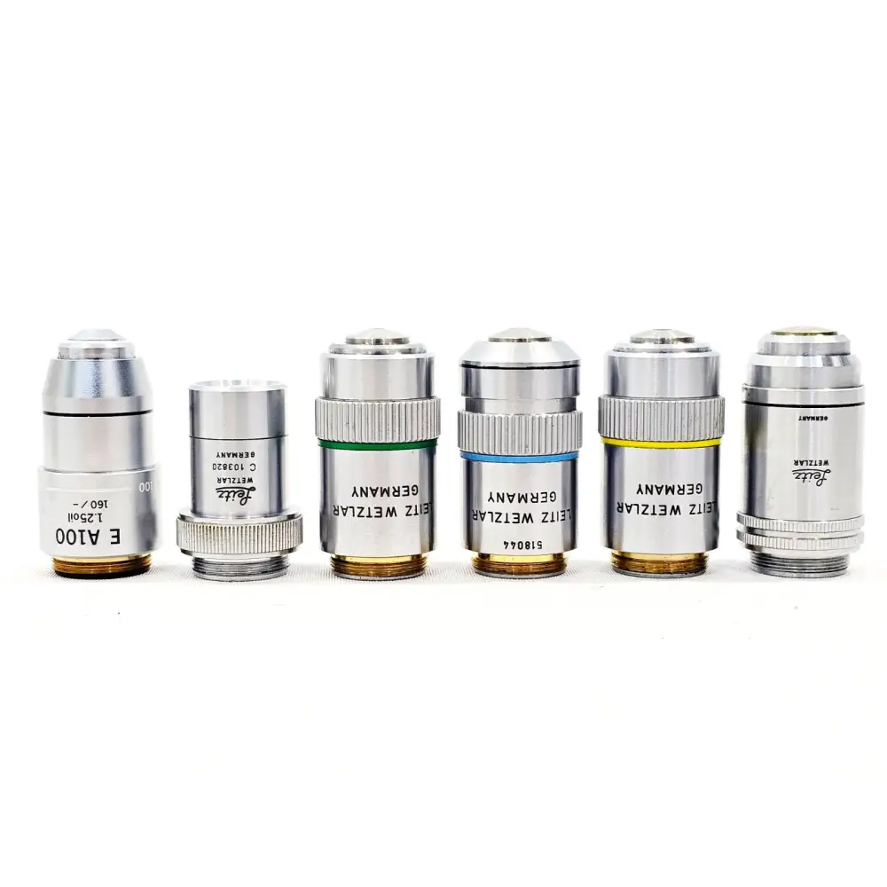 Leitz Orthoplan Compound Microscope with 6x Objectives & Illuminator