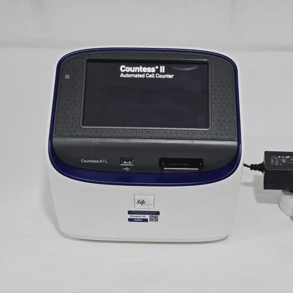 Life Technologies Countess II FL Automated Cell Counter AMQAF1000 front view with 7-inch touchscreen display