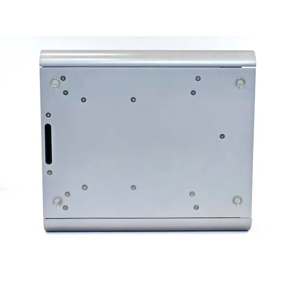 Lonza 4D-Nucleofector Core Unit base view showing rubber feet, mounting screws, and ventilation slot