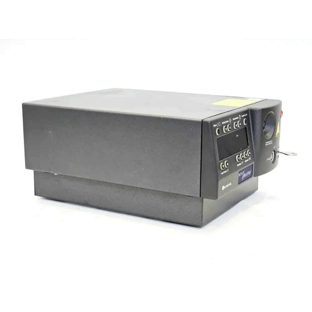 Lumenis Novus Spectra photocoagulator left-side and front three-quarter view showing overall chassis condition