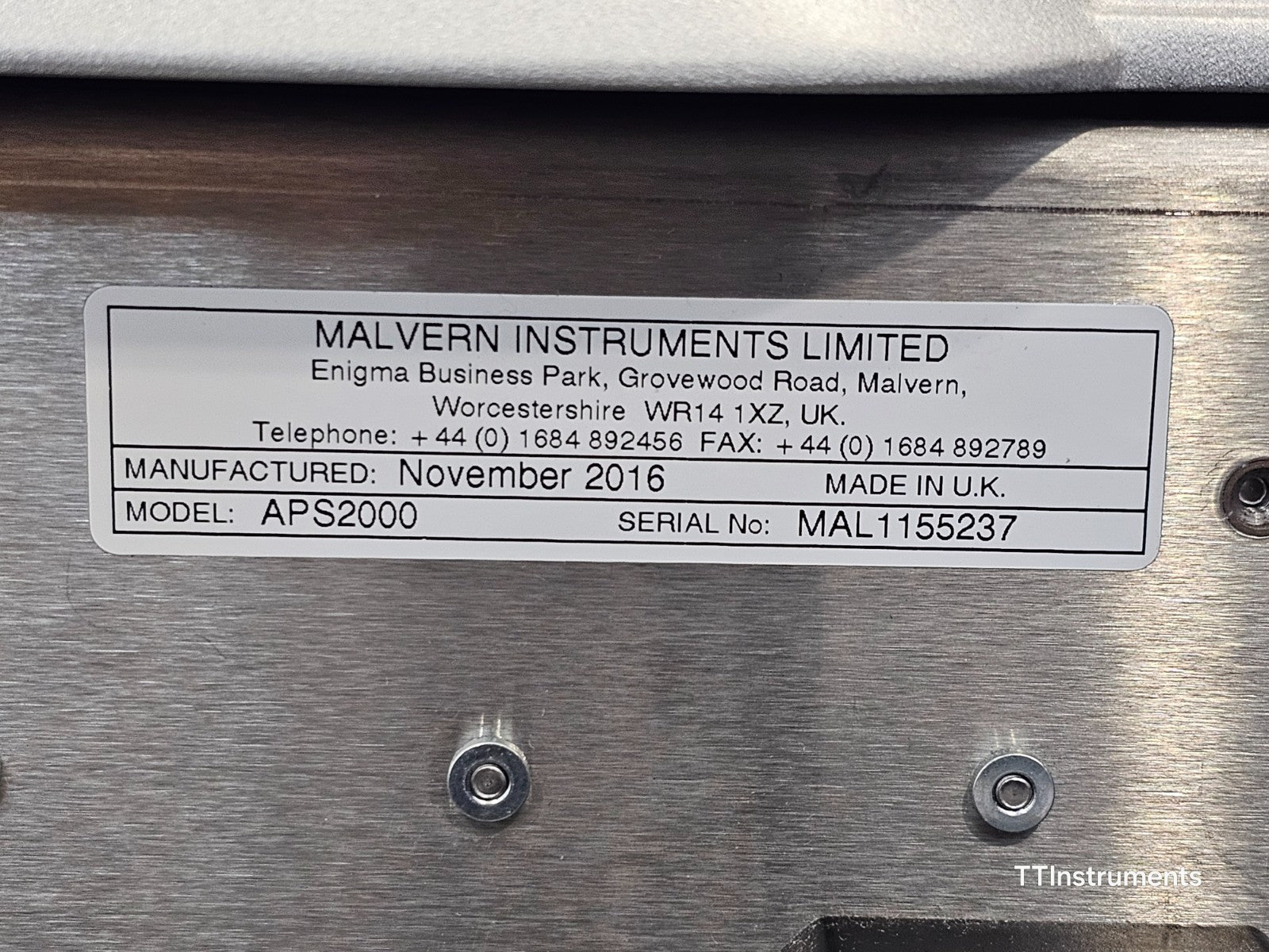 Malvern Panalytical Zetasizer APS2000 Light Scattering Particle Size Analyzer