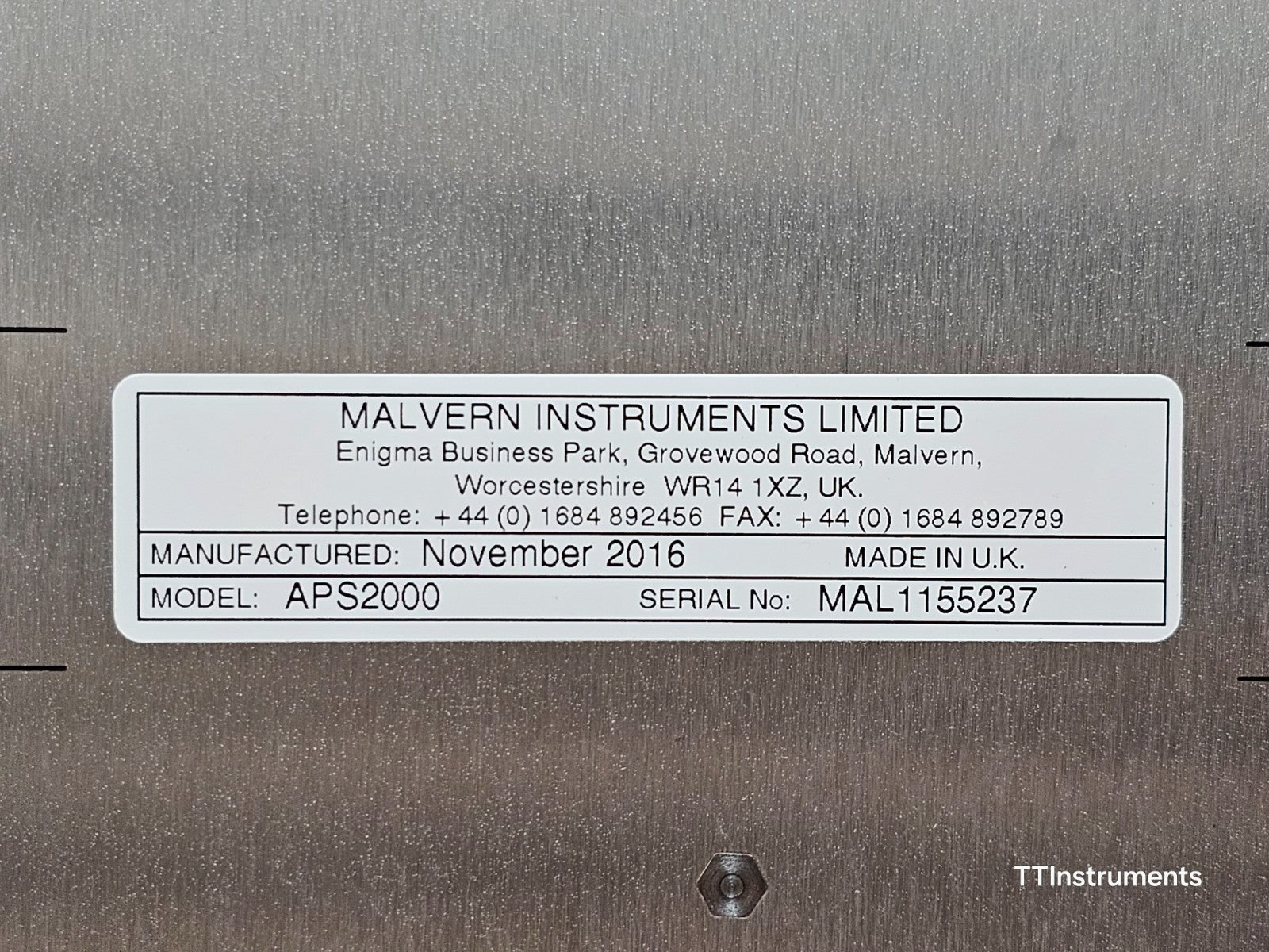 Malvern Panalytical Zetasizer APS2000 Light Scattering Particle Size Analyzer