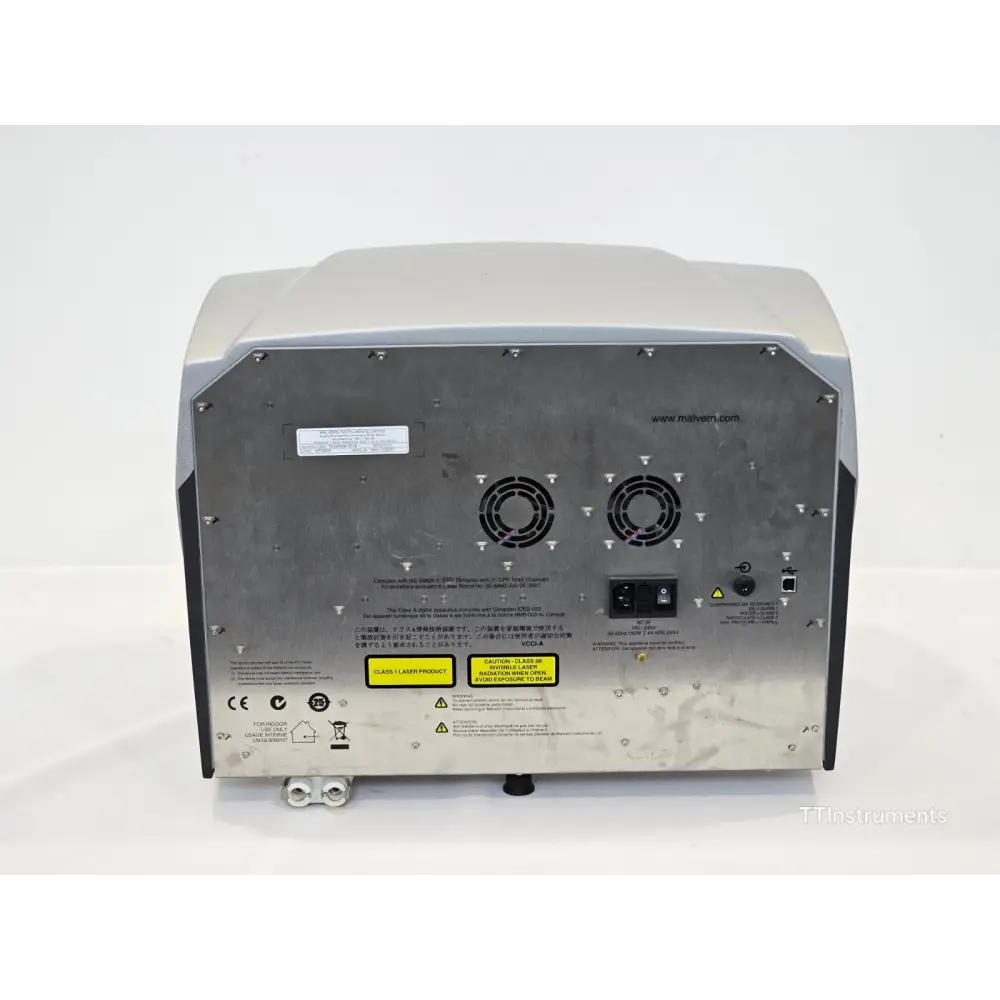 Malvern Zetasizer APS2000 close-up of measurement cell and precision quartz flow cell area