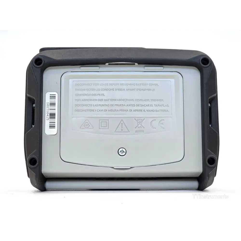 Megger DET4TC2 ground resistance tester angled view showing IP54-rated yellow and black enclosure