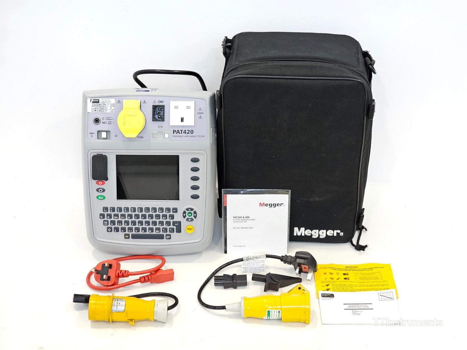 Megger PAT420 Portable Appliance Tester with Accessories