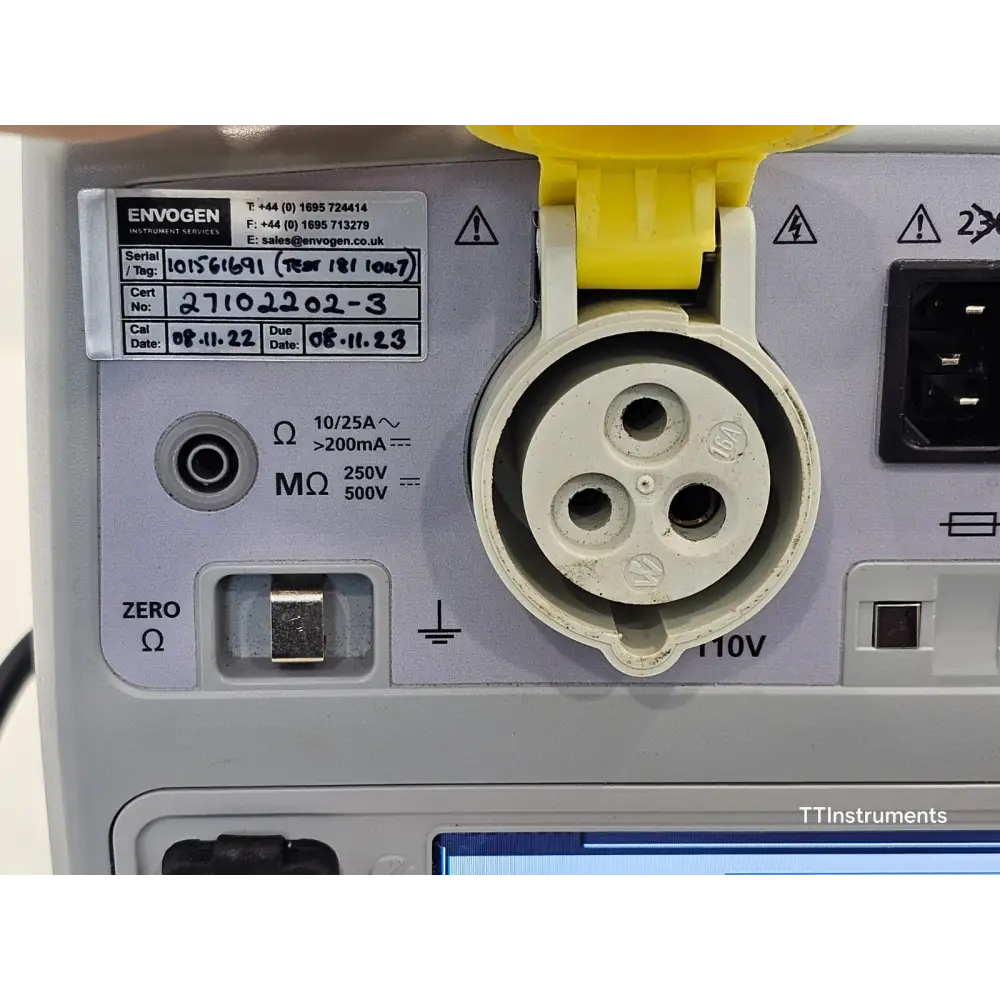 Megger PAT420 hot-key buttons close-up showing five user-defined soft-key controls