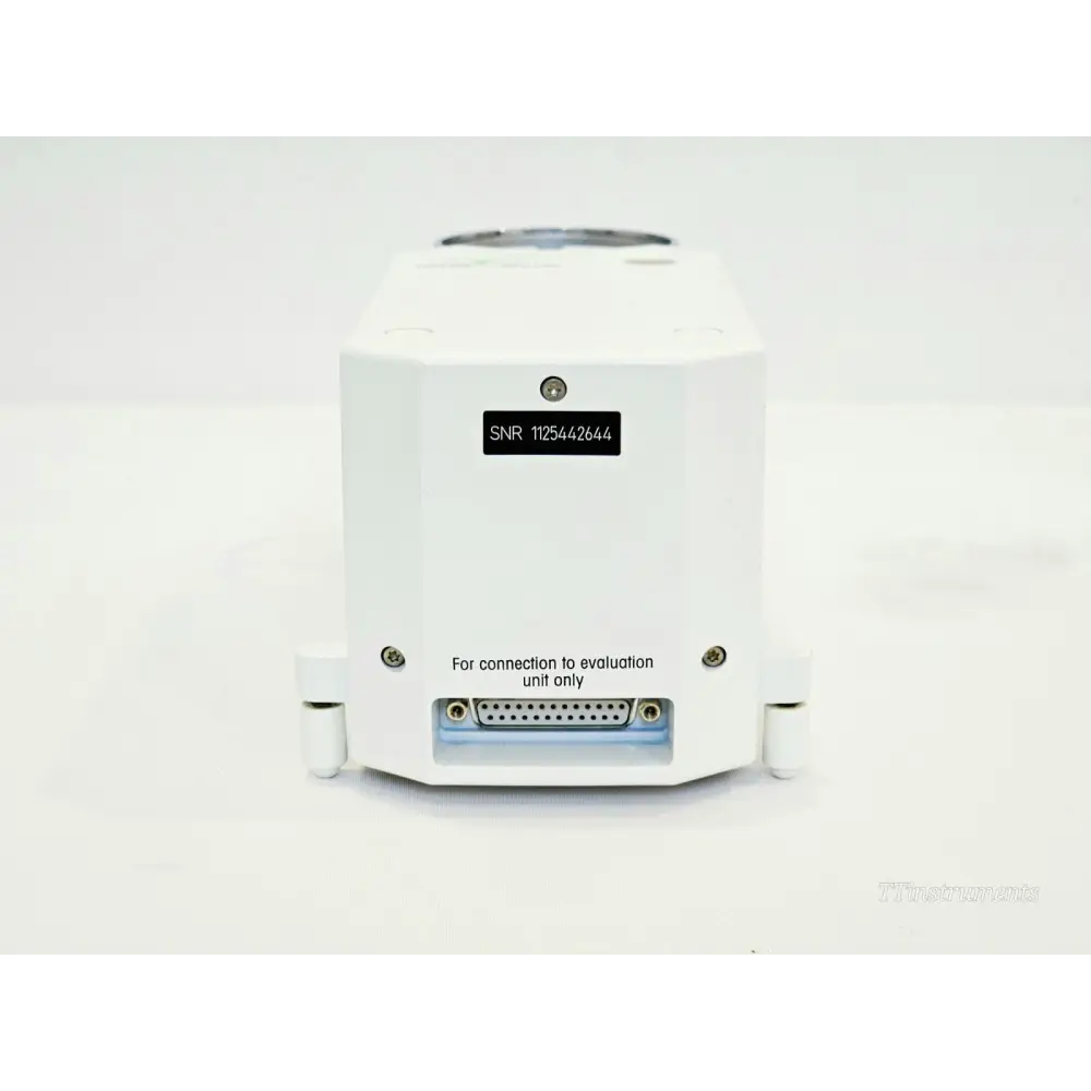 Mettler Toledo MX5 Microbalance rear view showing RS232C interface port and power input