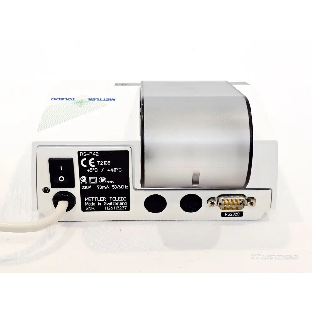 Mettler Toledo MX5 Microbalance weighing pan close-up showing 16mm diameter micro pan