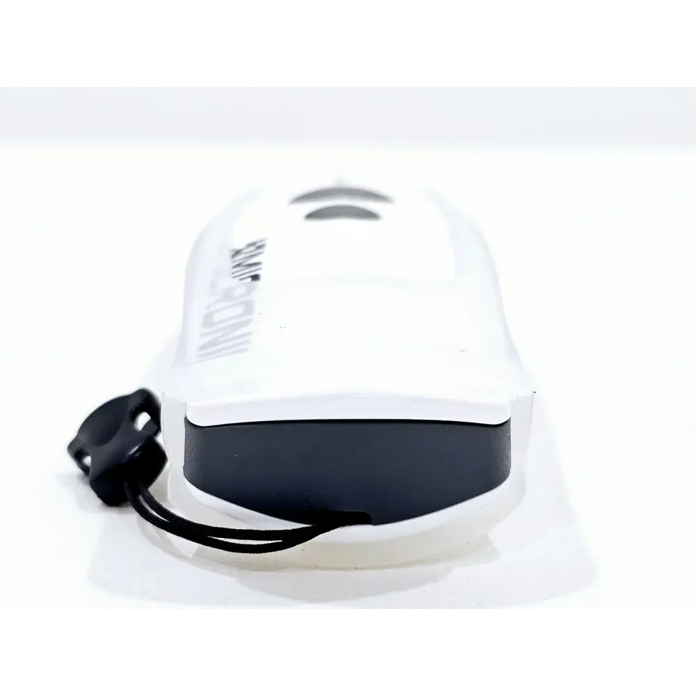 Micronic DT300 Bluetooth tube reader side profile view showing black base, lanyard attachment, and Micronic branding