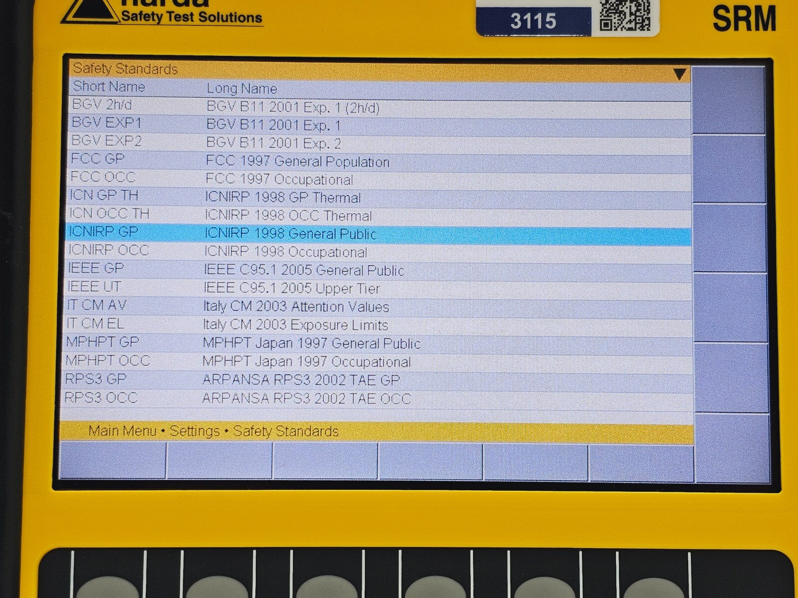 Narda SRM-3006 Selective Radiation Meter 3006/01 + 3501/03 Probe 27MHz - 3GHz