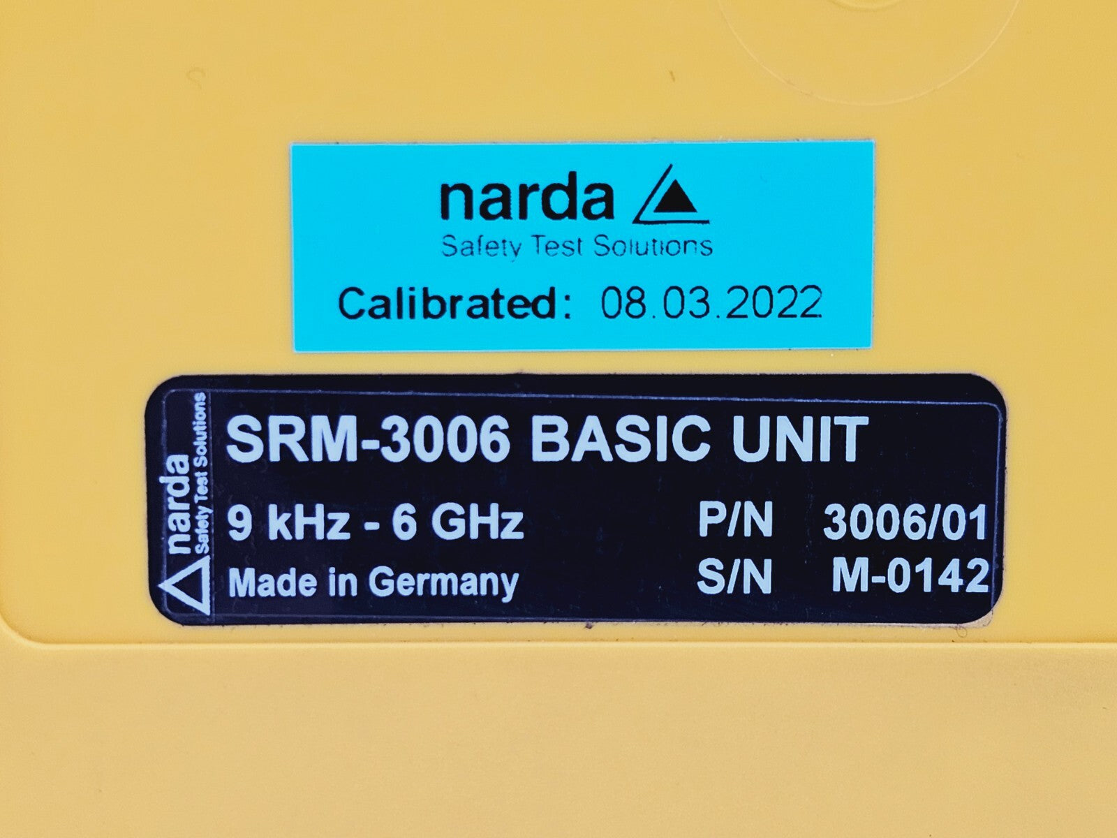 Narda SRM-3006 Selective Radiation Meter 3006/01 + 3501/03 Probe 27 MHz - 3 GHz