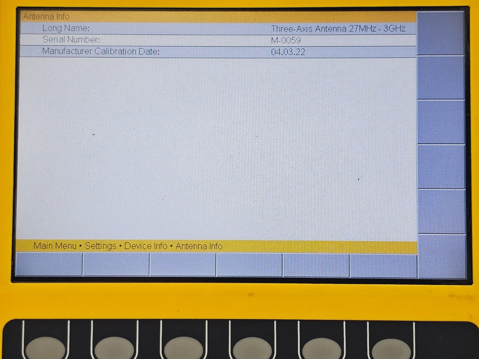 Narda SRM-3006 Selective Radiation Meter 3006/01 + 3501/03 Probe 27 MHz - 3 GHz