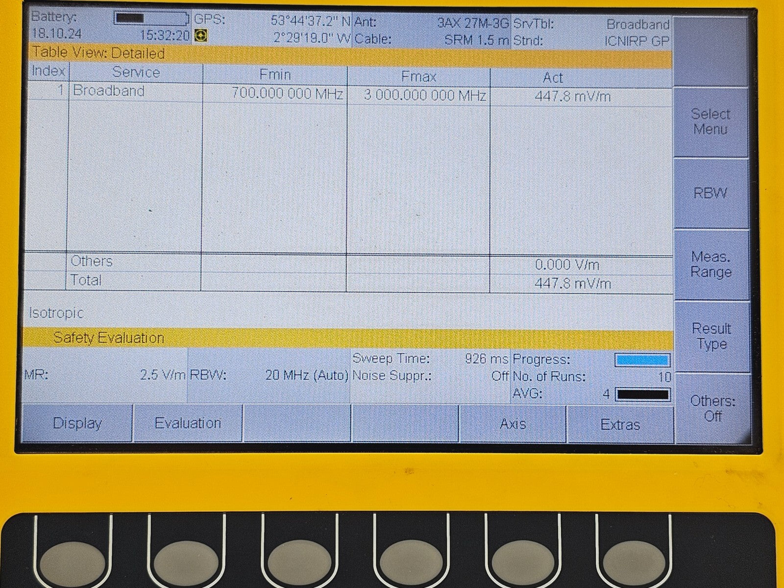 Narda SRM-3006 Selective Radiation Meter 3006/01 + 3501/03 Probe 27 MHz - 3 GHz