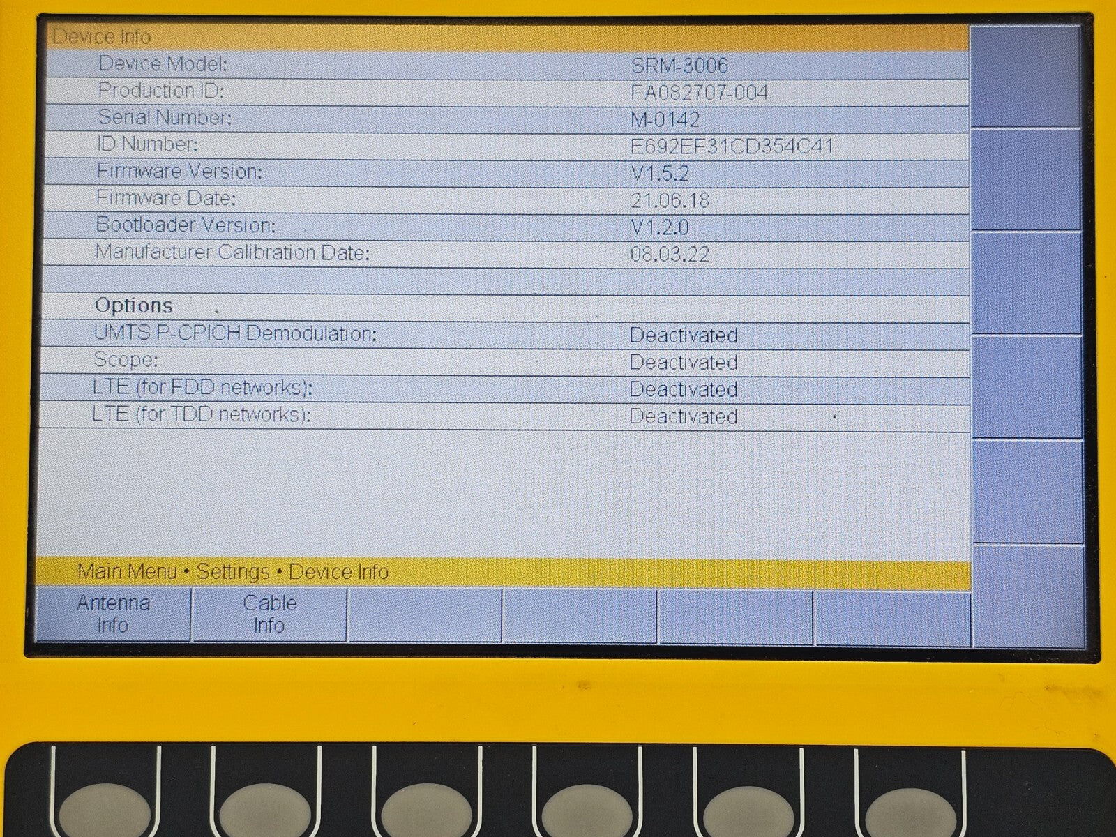 Narda SRM-3006 Selective Radiation Meter 3006/01 + 3501/03 Probe 27 MHz - 3 GHz