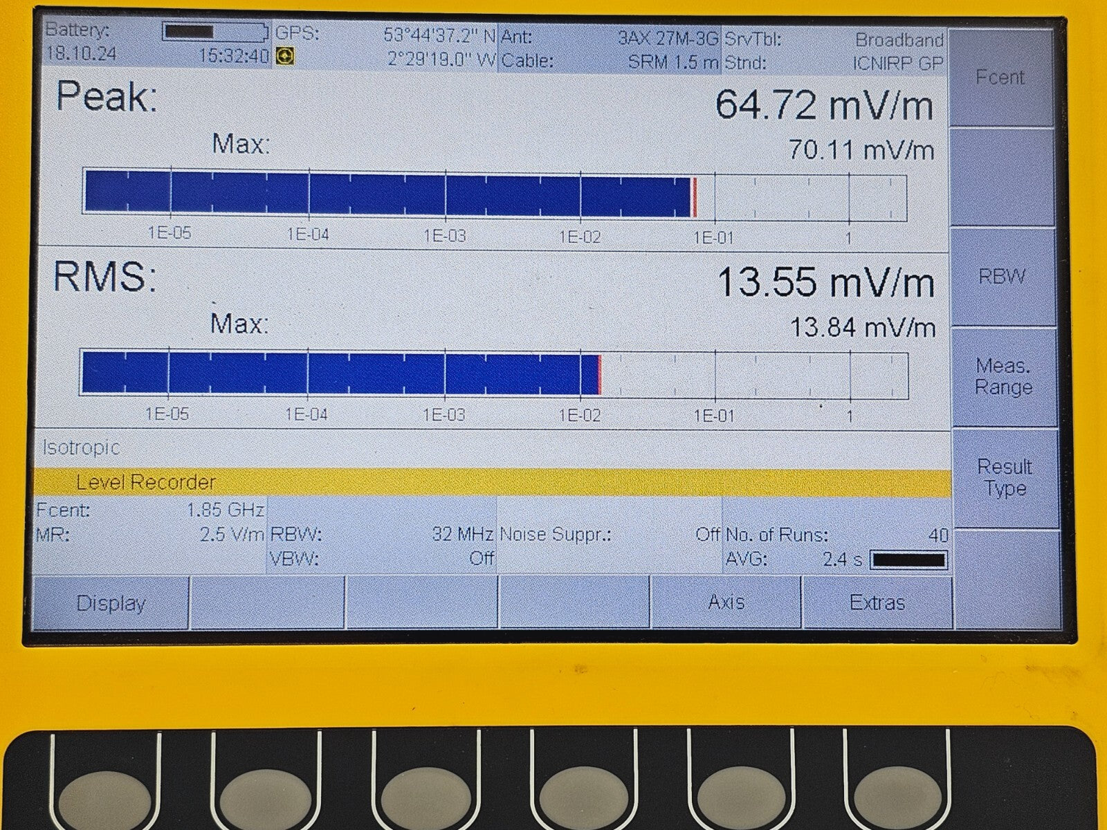 Narda SRM-3006 Selective Radiation Meter 3006/01 + 3501/03 Probe 27 MHz - 3 GHz