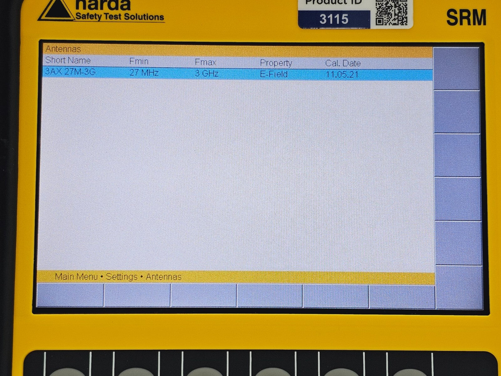 Narda SRM-3006 Selective Radiation Meter 3006/01 + 3501/03 Probe 27MHz - 3GHz