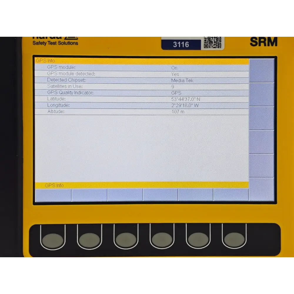 Narda SRM-3006 left side profile view showing ergonomic handheld form factor