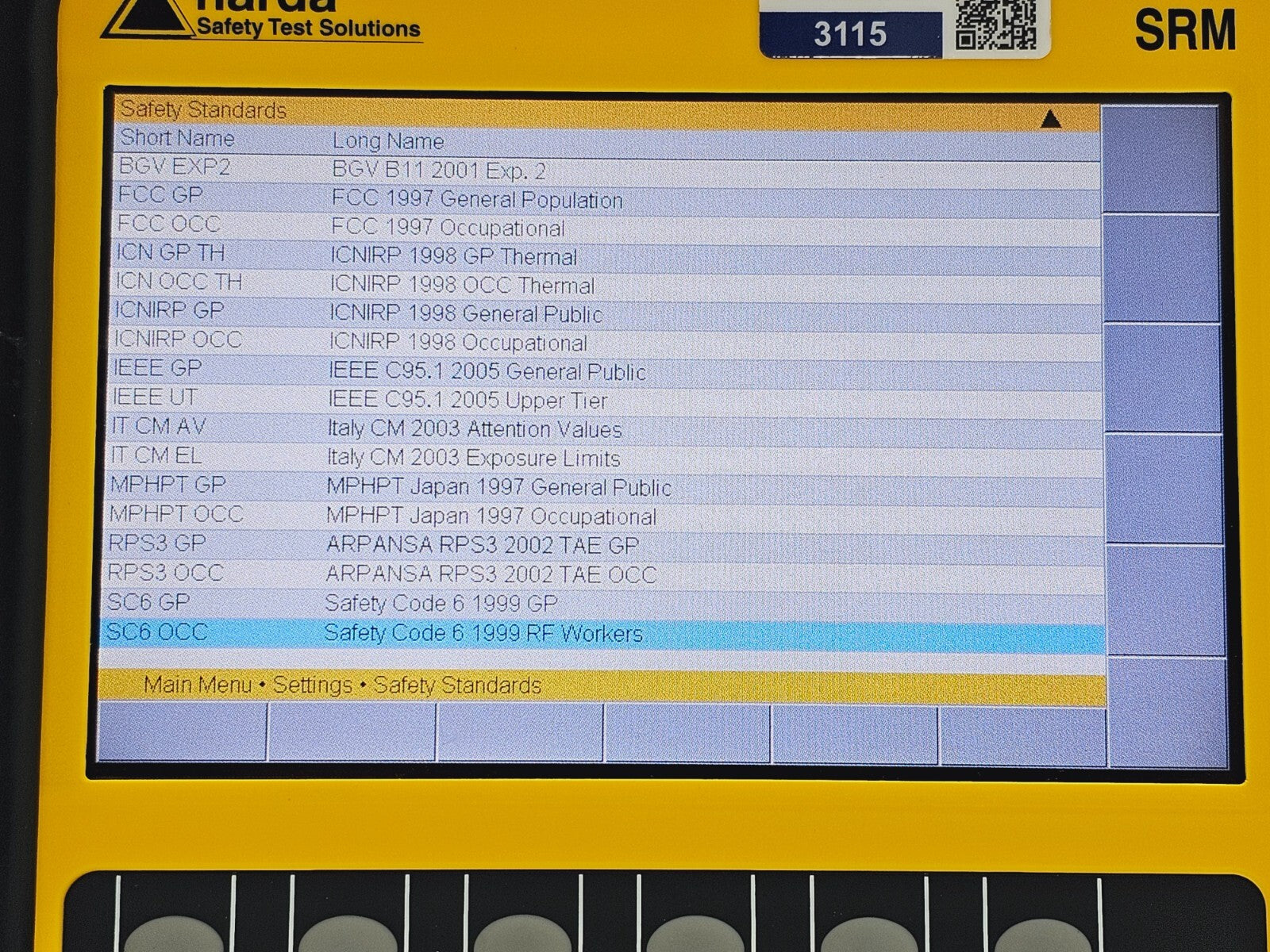 Narda SRM-3006 Selective Radiation Meter 3006/01 + 3501/03 Probe 27MHz - 3GHz