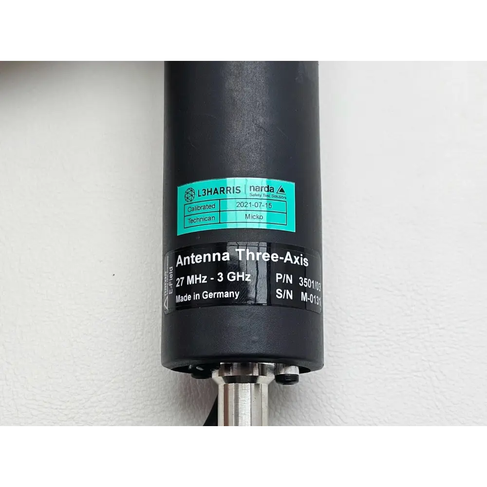 Narda 3501/03 three-axis isotropic E-field probe 27 MHz to 3 GHz close-up detail