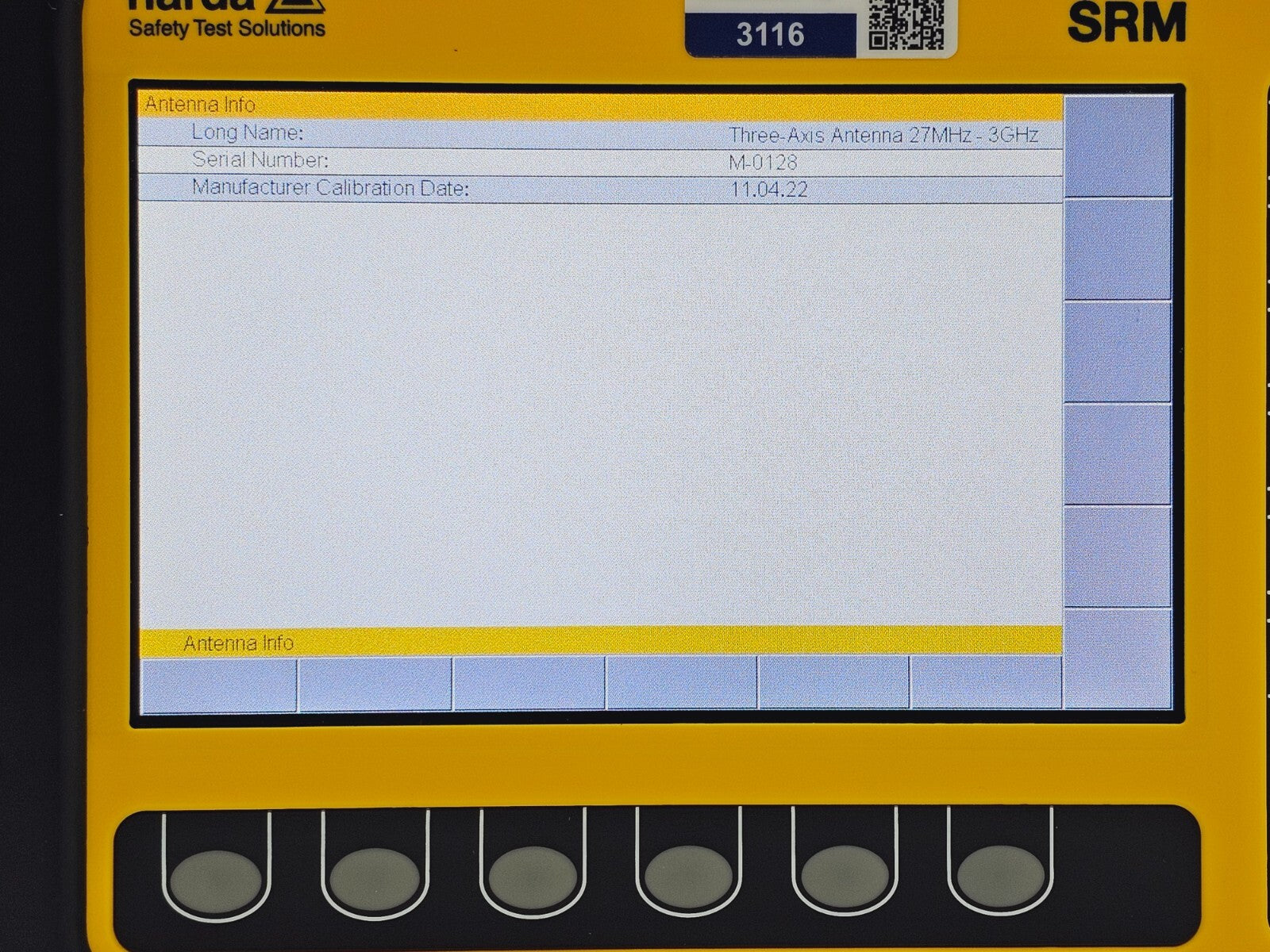 Narda SRM-3006 Selective Radiation Meter 3006/01 + 3501/03 Probe 27MHz - 3GHz .
