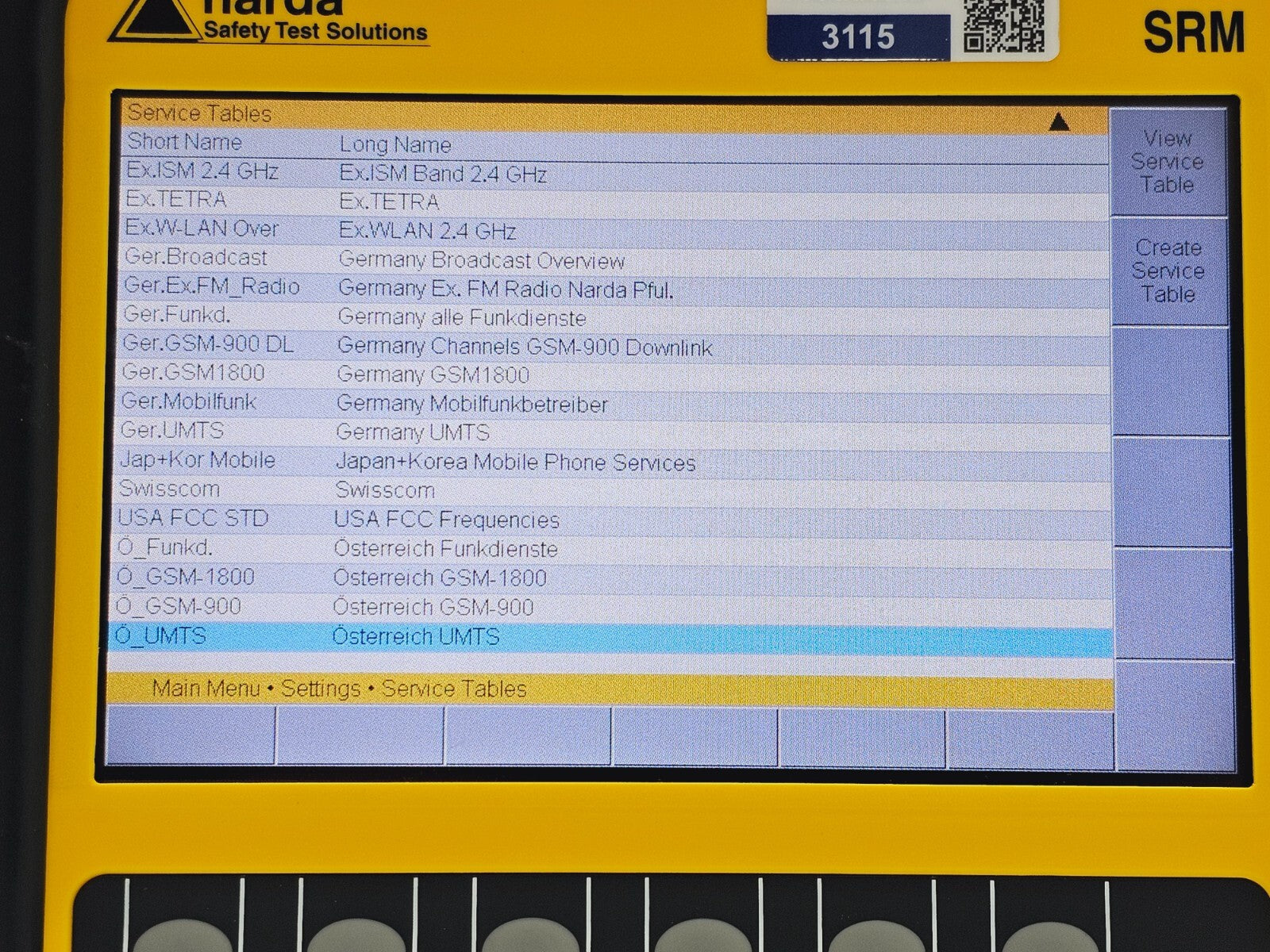 Narda SRM-3006 Selective Radiation Meter 3006/01 + 3501/03 Probe 27MHz - 3GHz