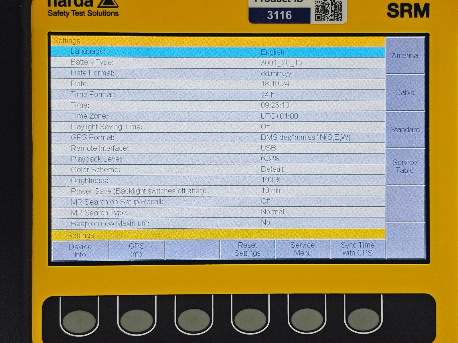 Narda SRM-3006 Selective Radiation Meter 3006/01 + 3501/03 Probe 27MHz - 3GHz .