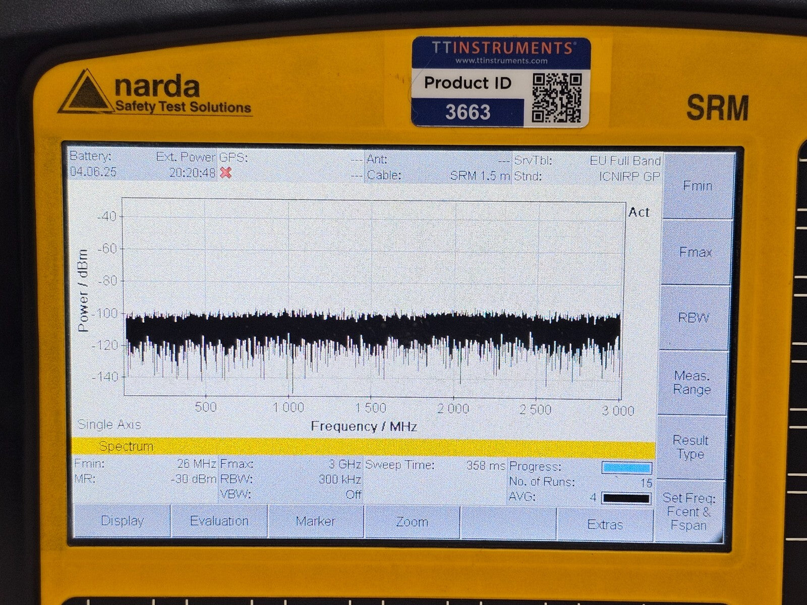 Narda SRM-3006 Selective Radiation Meter 9 kHz-6 GHz 3006/01