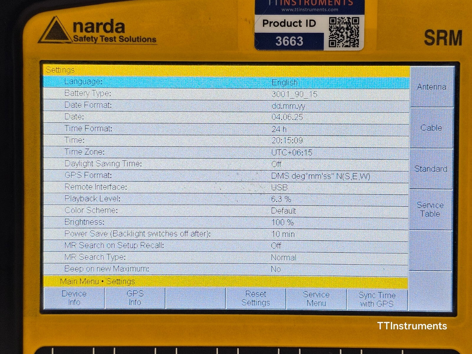 Narda SRM-3006 Selective Radiation Meter 9 kHz-6 GHz 3006/01
