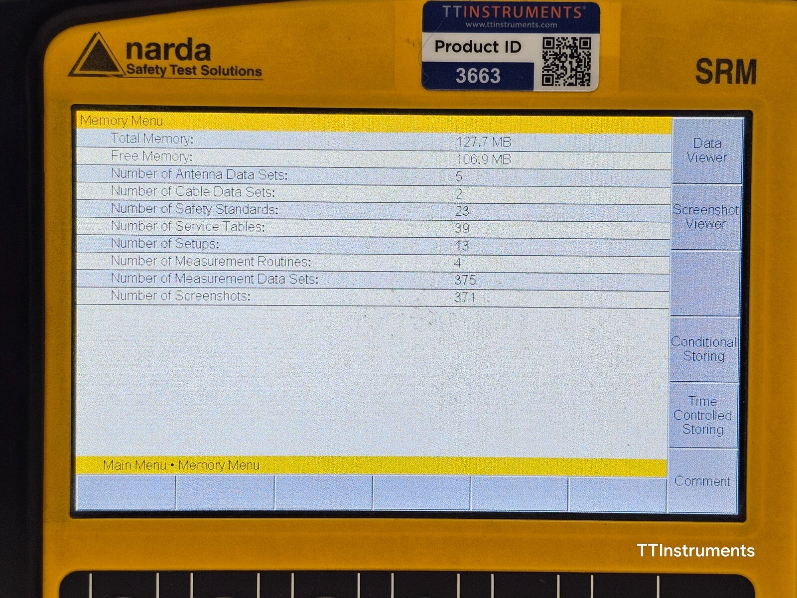 Narda SRM-3006 Selective Radiation Meter 9 kHz-6 GHz 3006/01
