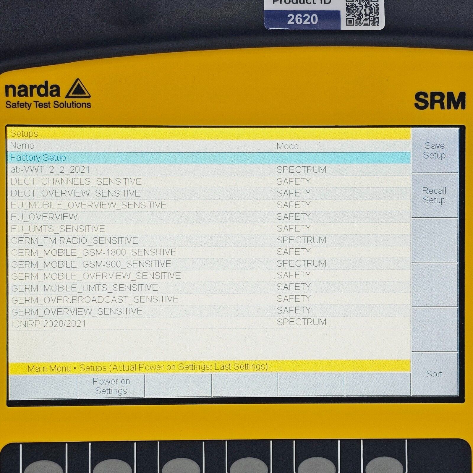 Narda SRM-3006 full system overview all components laid out including cable and case