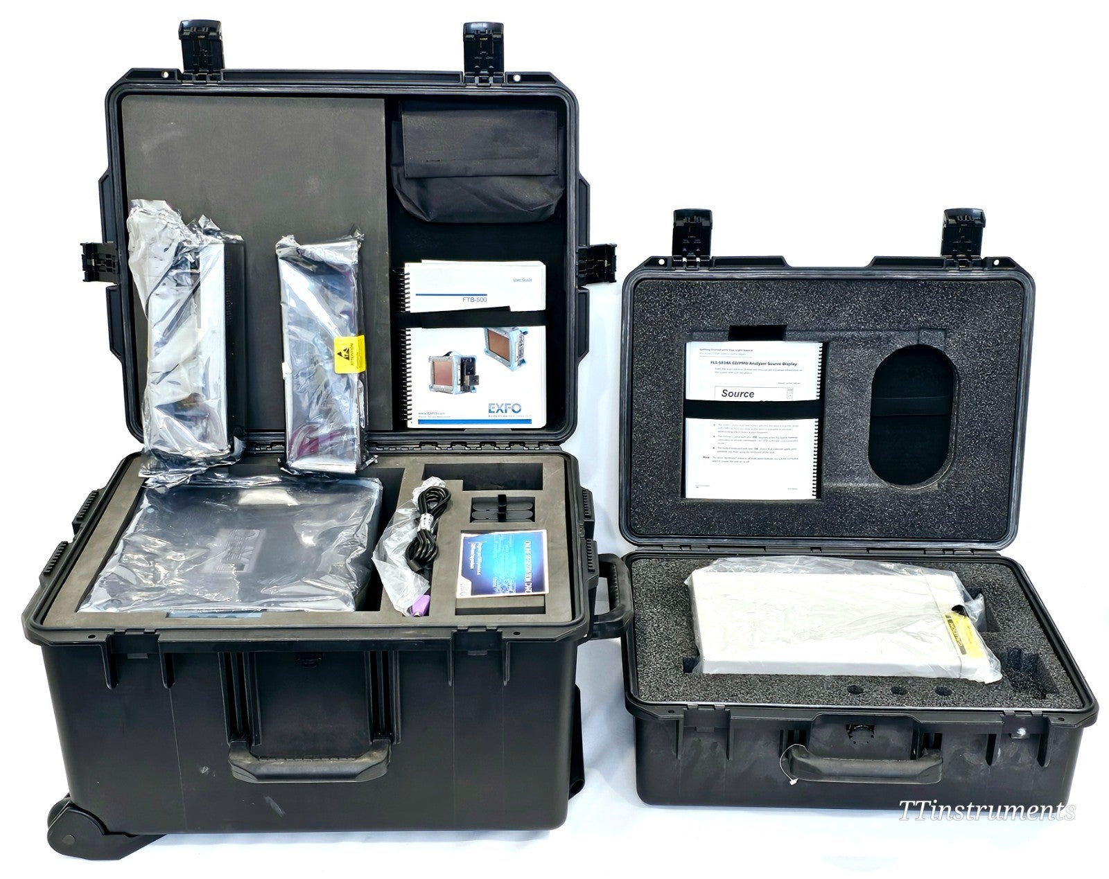 NEW EXFO FTB-500 with FTB-5800 CD & FTB-5500B PMD Analyzer + FLS-5834A Source