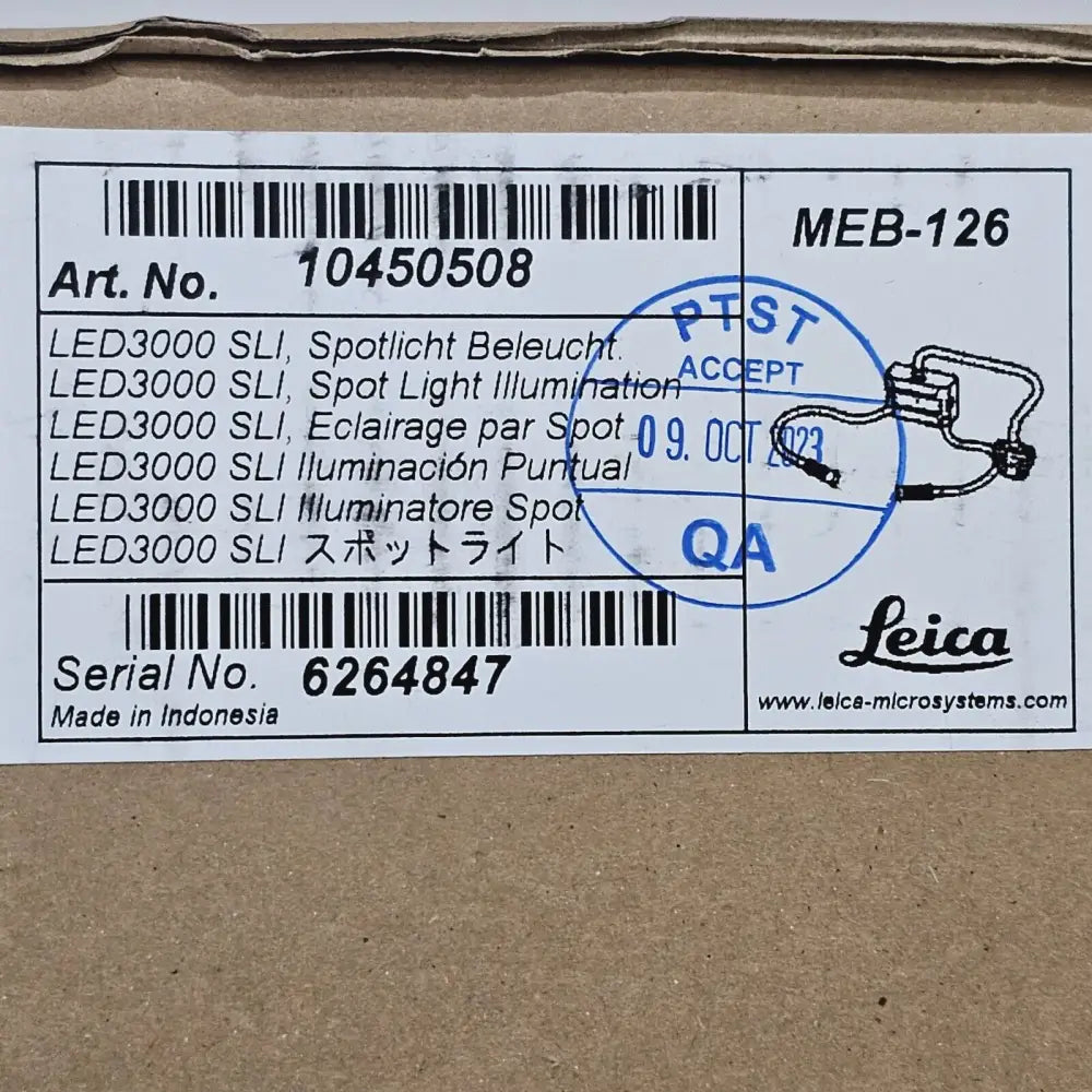 Leica Ivesta 3 microscope stand column and base assembly side view