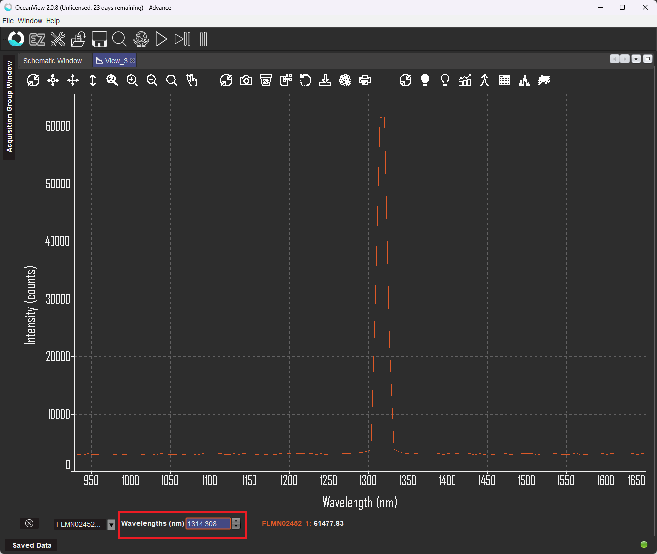 Ocean Optics Flame-NIR NIR128B Spectrometer 1300nm (928 - 1649nm) Tested Working