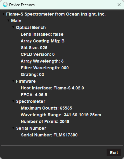 Ocean Optics Flame-S-VIS-NIR Spectrometer 350nm (340 - 1019nm) Tested Working