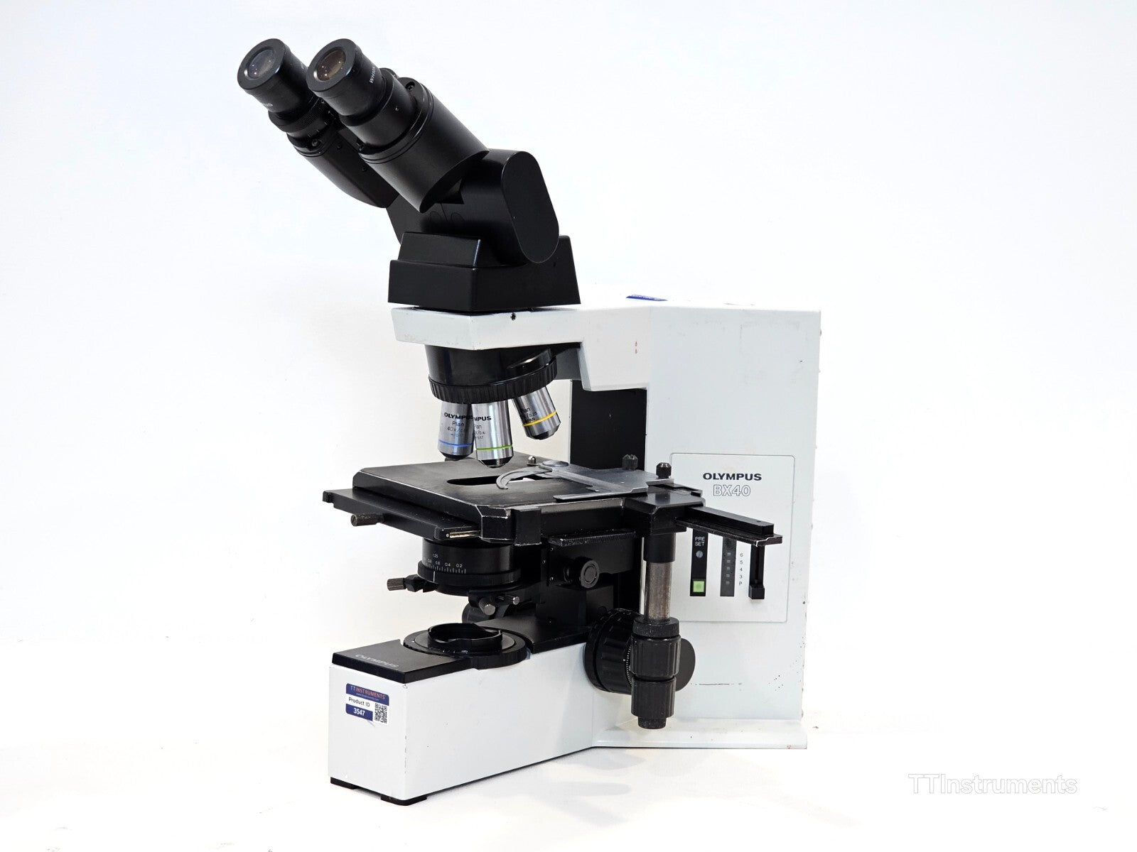 Olympus BX40F Microscope BX40 + 4X Plan Objectives 40X/0.65 40X/0.40 10X/0.25 4x
