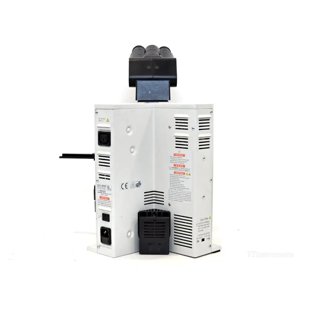 Olympus BX40F microscope right-side view showing light intensity adjustment lever and power switch
