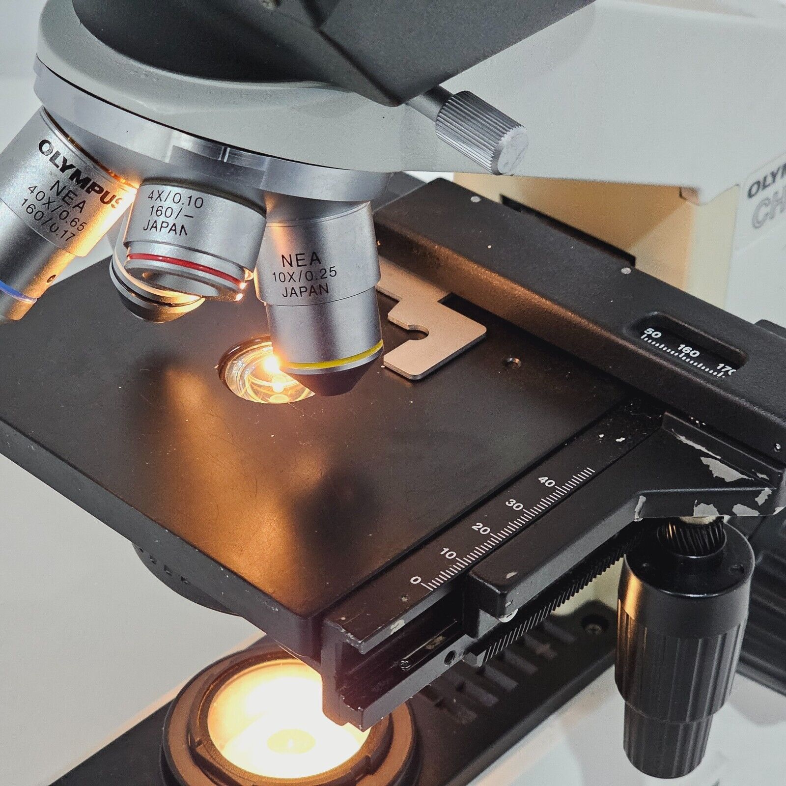 Olympus 4 Objectives NEA 40X/0.65 100X/1.25 Oil 10X/0.25 + 4X/0.10