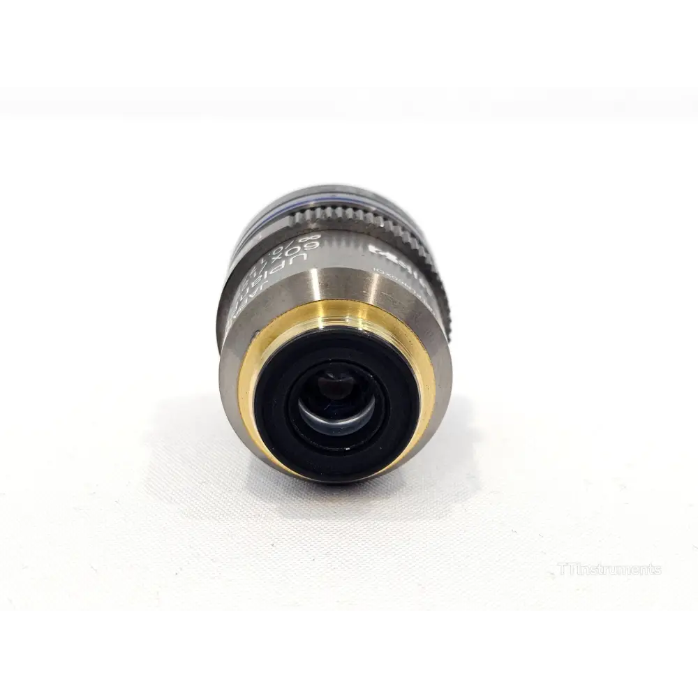 Side profile of Olympus UPlanFL N 60x Oil Iris objective with RMS thread mount visible