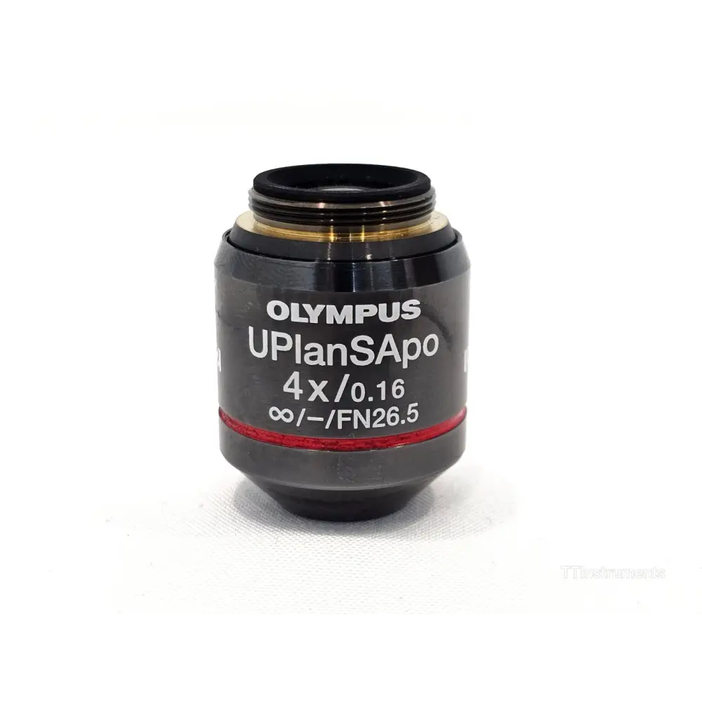 Olympus UPlanSApo UPLSAPO4X 4x/0.16 infinity-corrected microscope objective front view