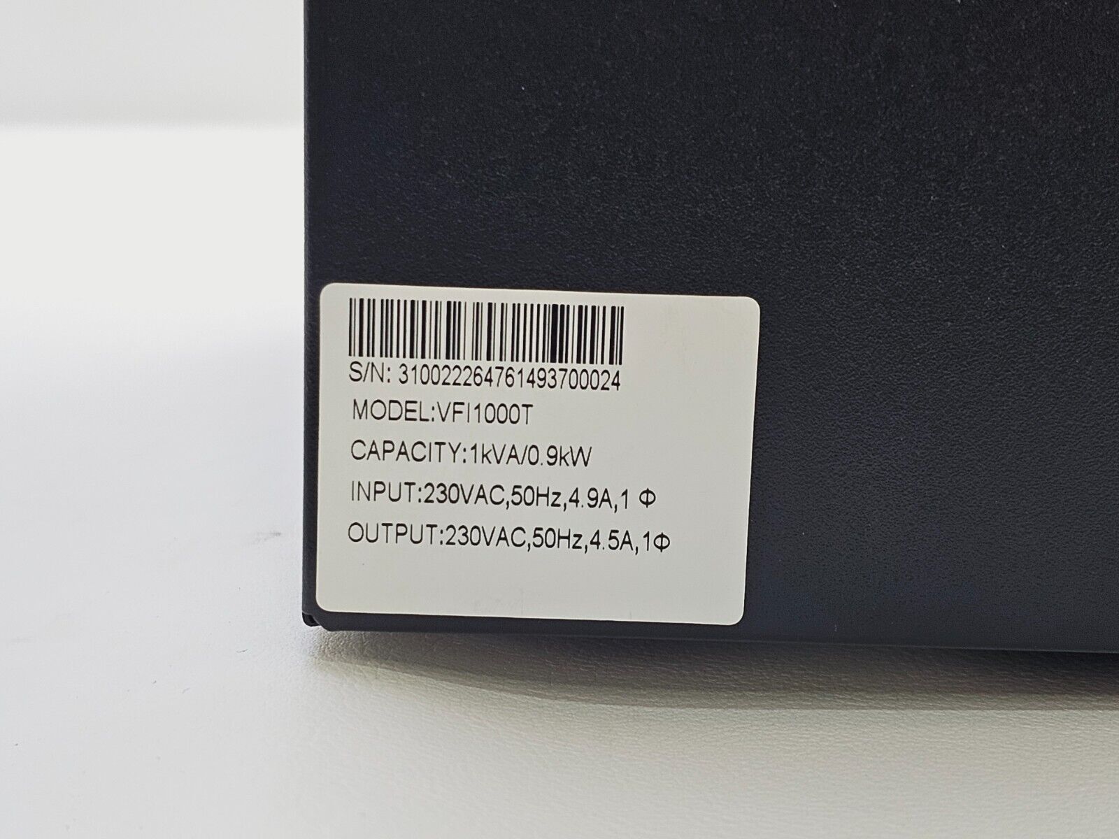 On-Line UPS VFI1000T Uninterruptible Power Supply 1kVA/0.9kW Power Inspired