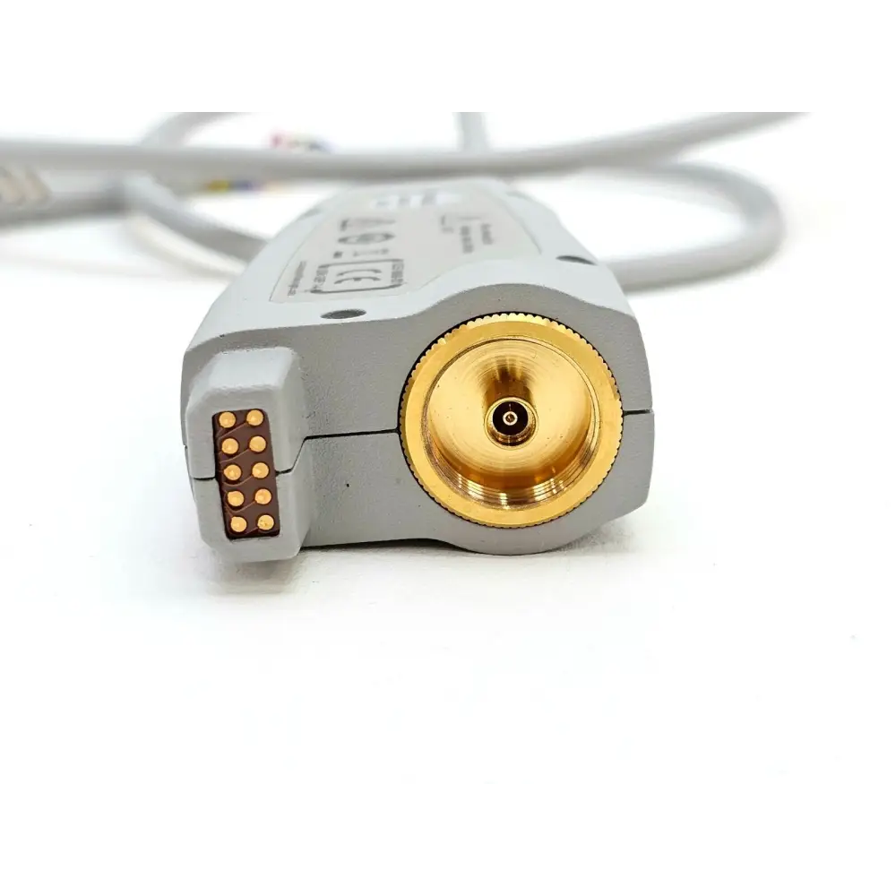 Keysight N2803A probe amplifier top view showing housing and labelling