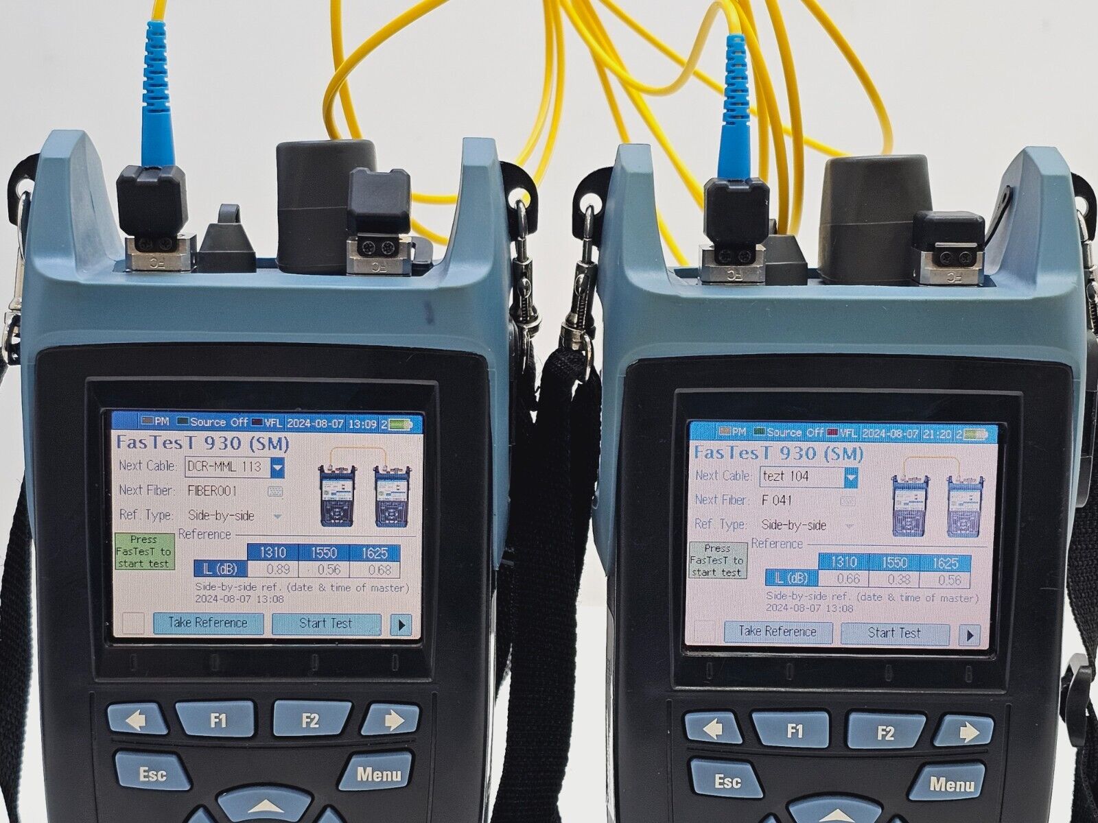 EXFO FOT-930 MaxTester II showing high-resolution colour LCD screen and keypad layout